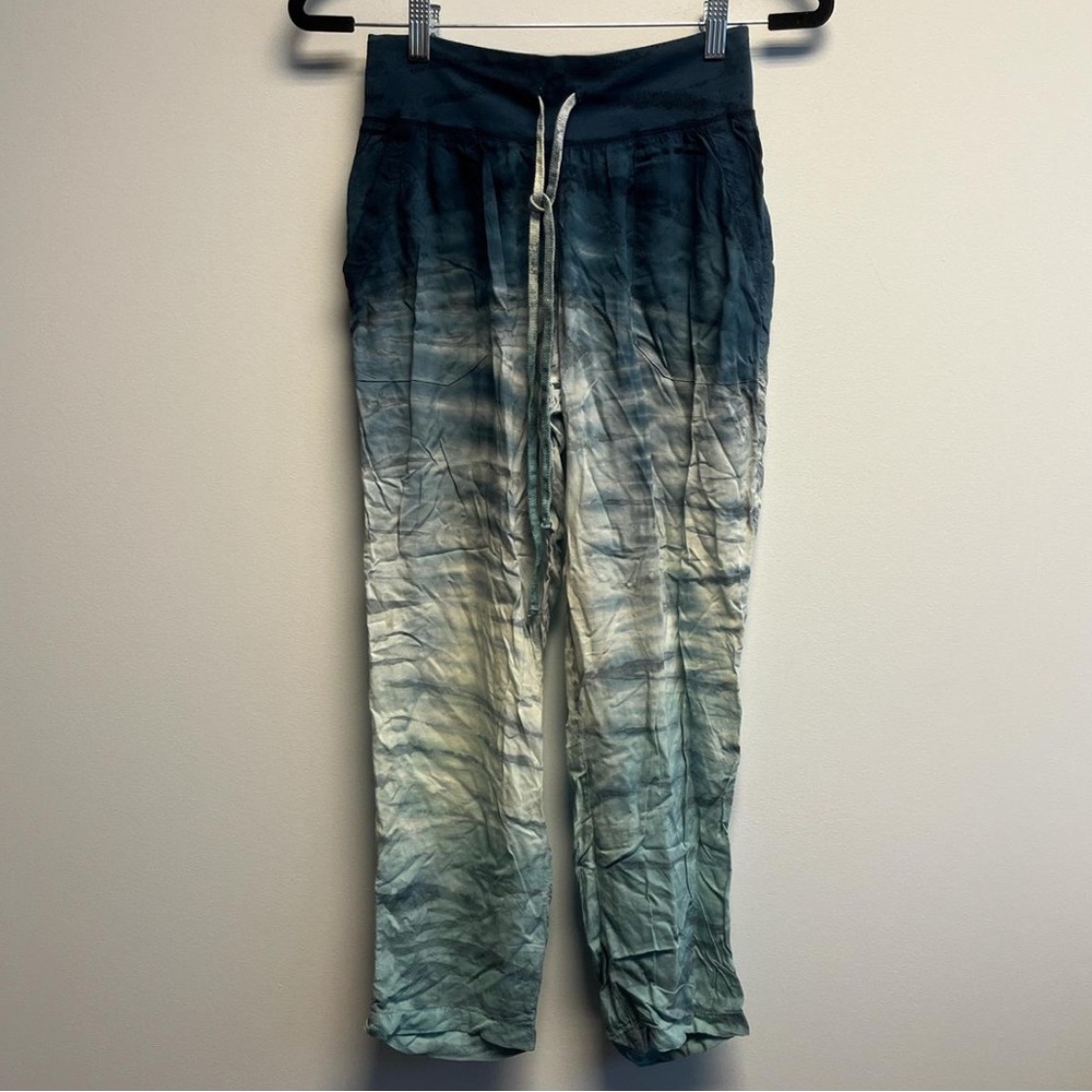 Hard Tail Ombre Blue to Cream Tie-Dye Track Pants
